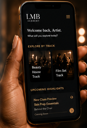 LMB Academy mobile home screen preview