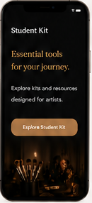 Academy app student kit screen