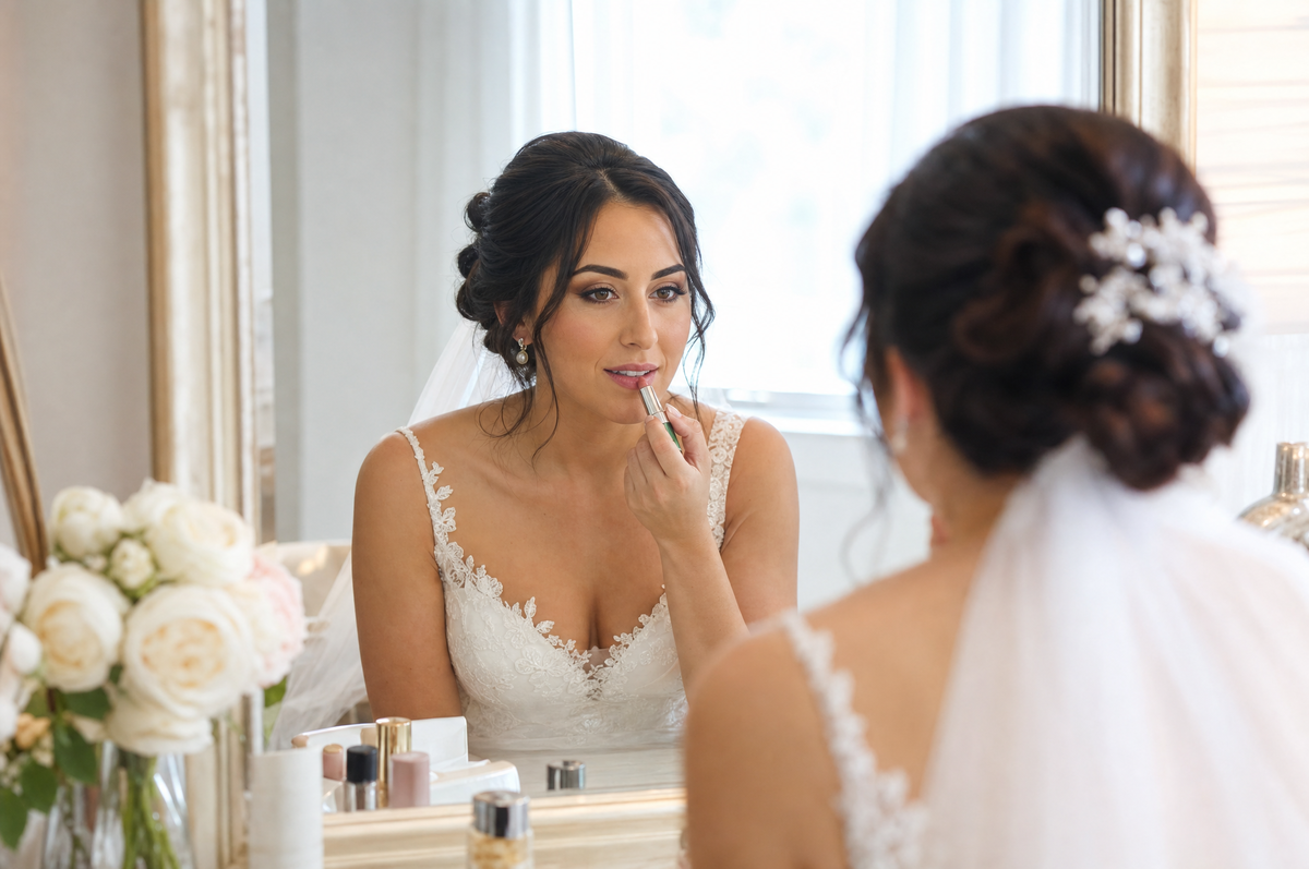 Real bride portrait