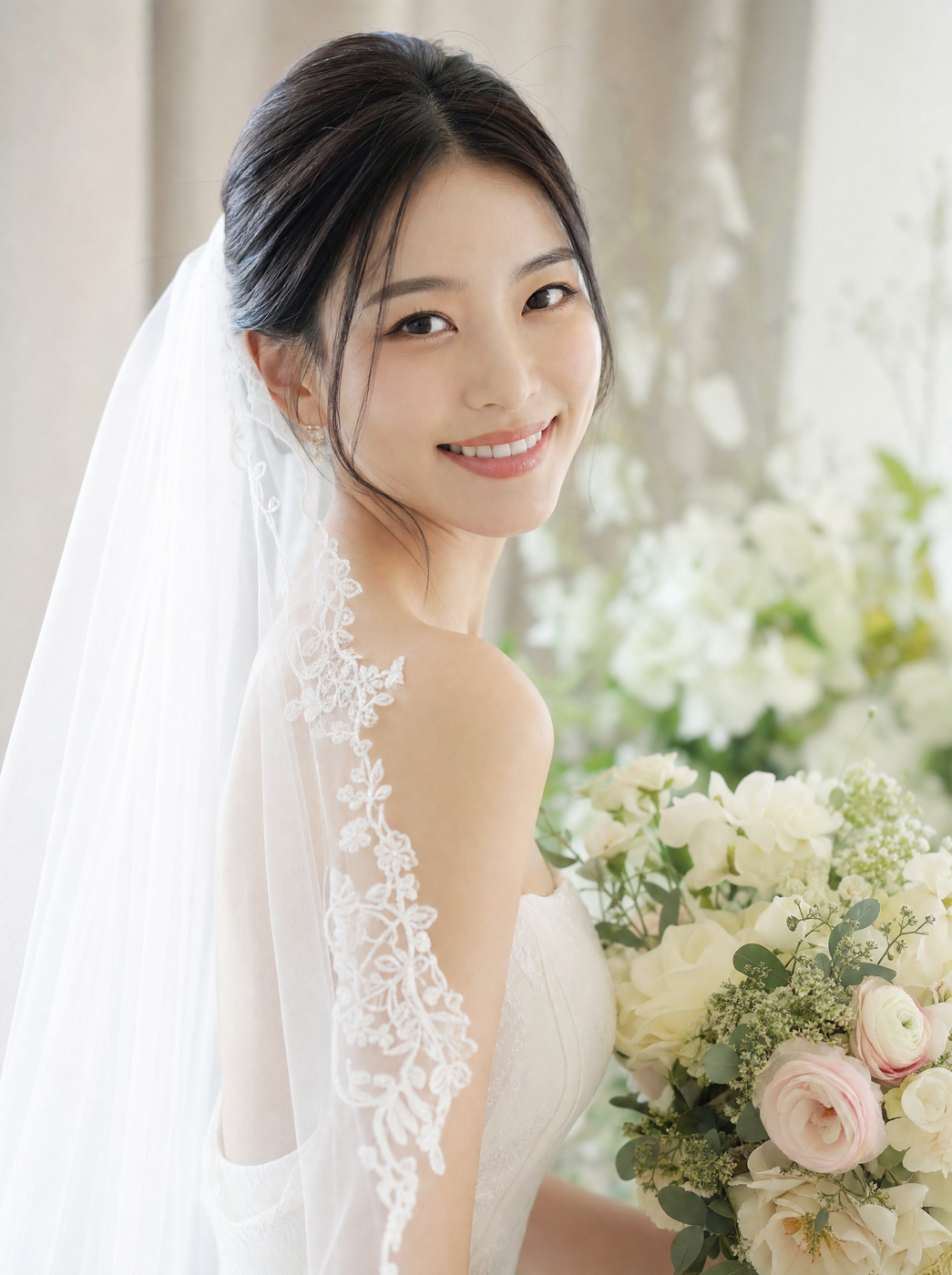 Bride with natural radiant makeup