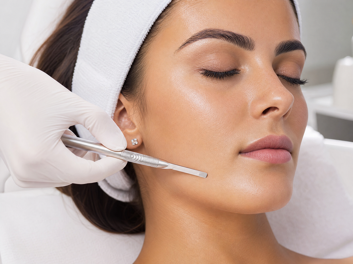 Smooth, glowing skin after Dermaplane with LMB Facial