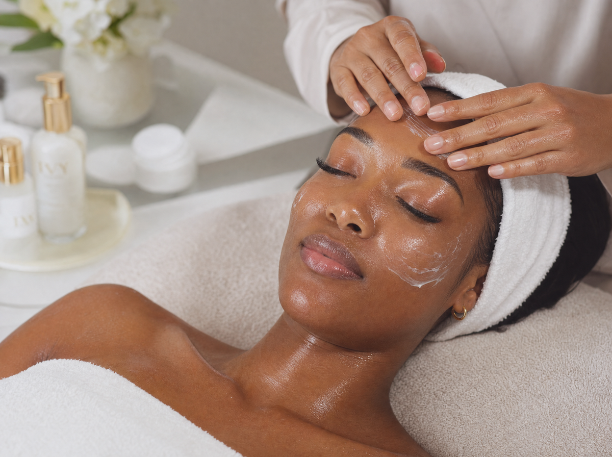Glowing, hydrated skin after the Flawless Skin Facial
