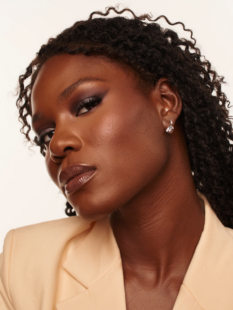 Recent soft eye glam makeup look.