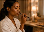 Makeup application on location