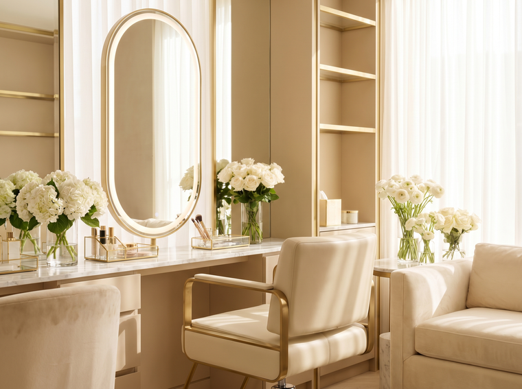 Inside the LMB Beauty House studio